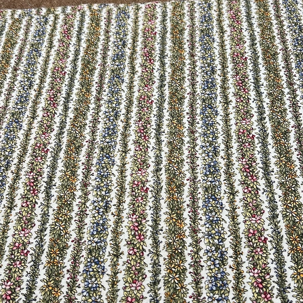 Floral stripe fabric